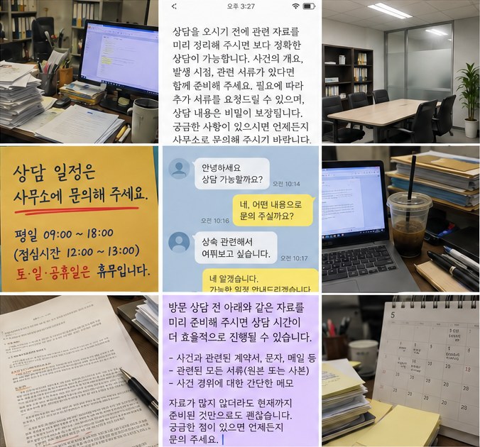 사진, 문자 캡처, 메모가 섞여 제각각인 예전 피드 예시